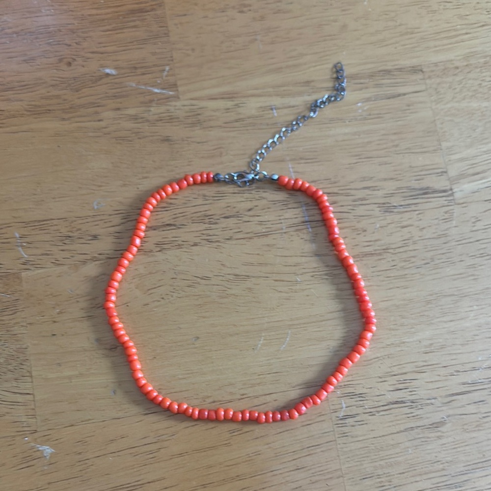 Orange Beaded Necklace